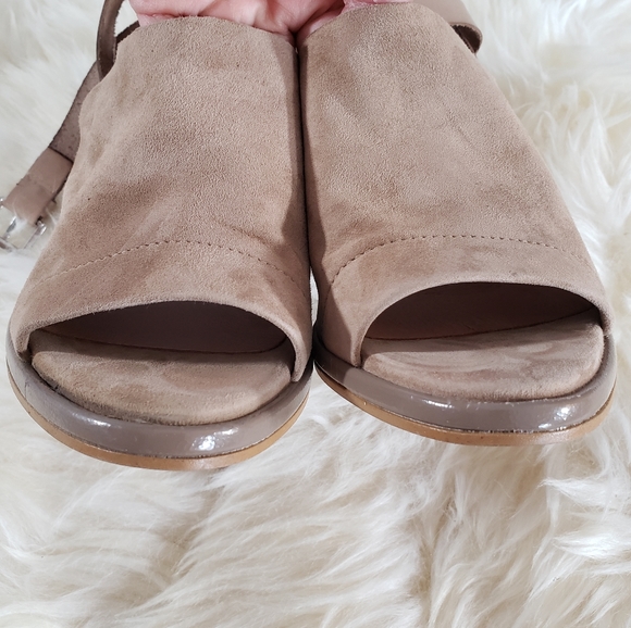 NWOB Free People See Ya There Suede Heeled Sandal Taupe Size 36EU / 6US - Picture 4 of 14